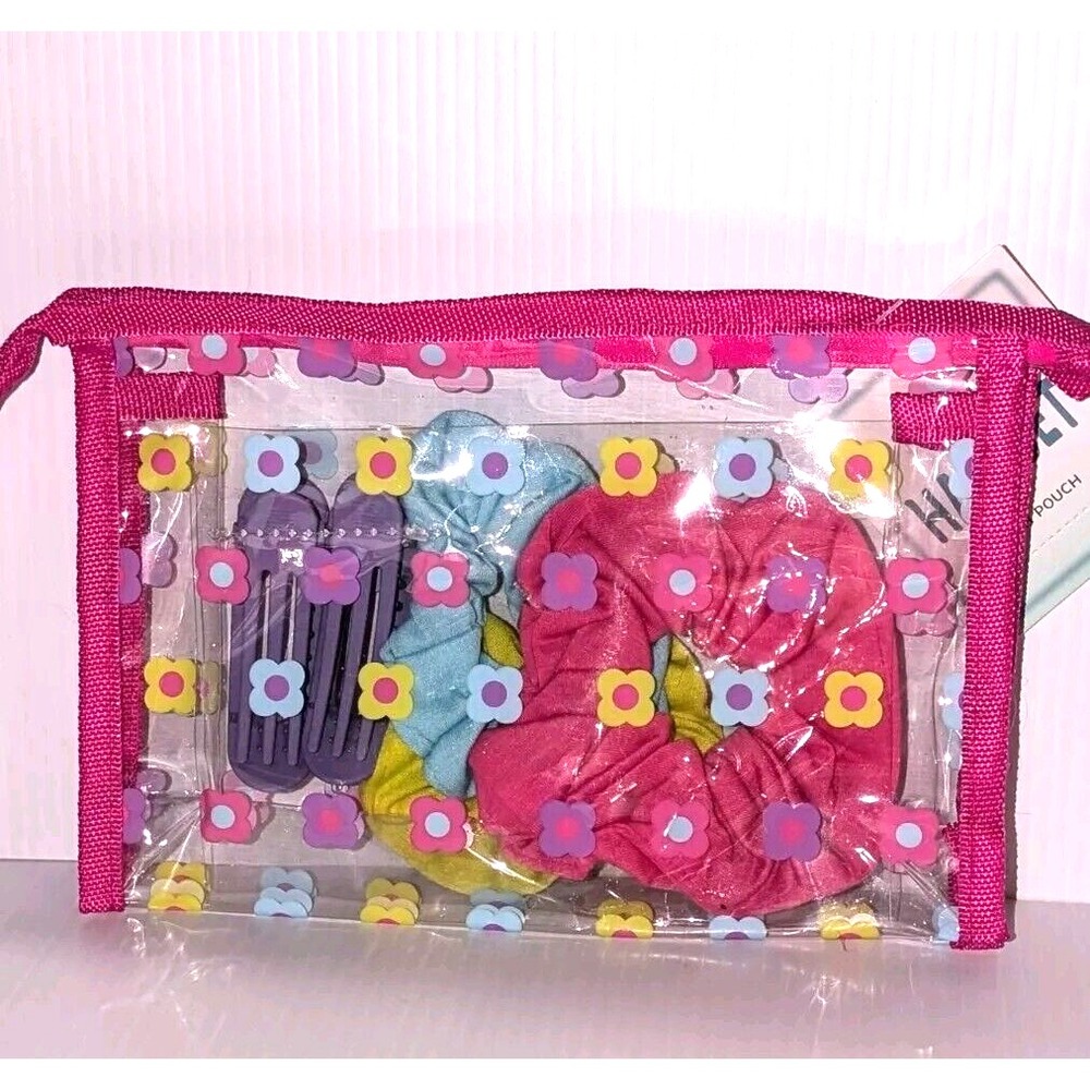 Target Bullseye's Playground 5pc Accessories Hair Set in Pink Bag (NEW)